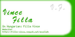vince filla business card
